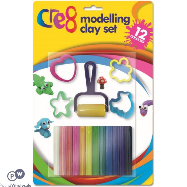 Cre8 Assorted Colour Modelling Clay Set