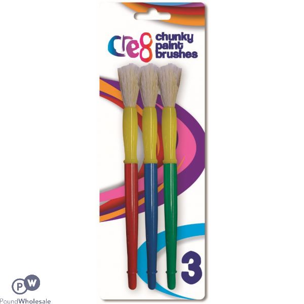 Cre8 Chunky Paint Brushes 3 Pack