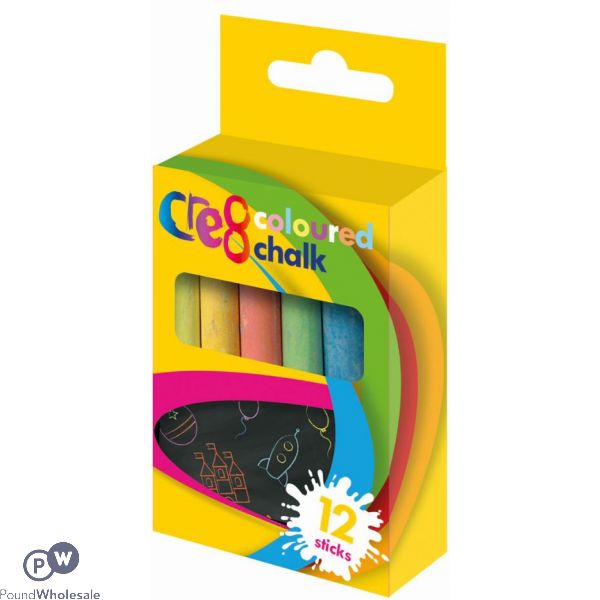 Cre8 Coloured Chalk Assorted 12 Pack