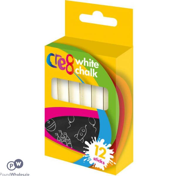 Cre8 White Chalk 12 Pack