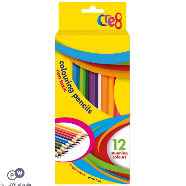 Cre8 Colouring Pencils Assorted 12 Pack