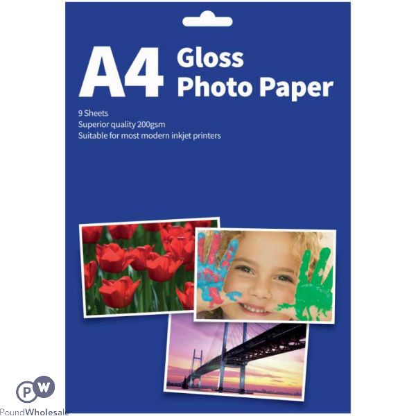 A4 Gloss Finish Photo Paper 8 Sheets