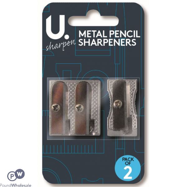 U. Metal Pencil Sharpeners 2 Pack