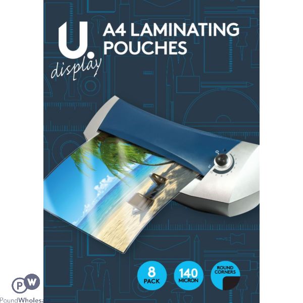 A4 Laminating Pouches 8pk