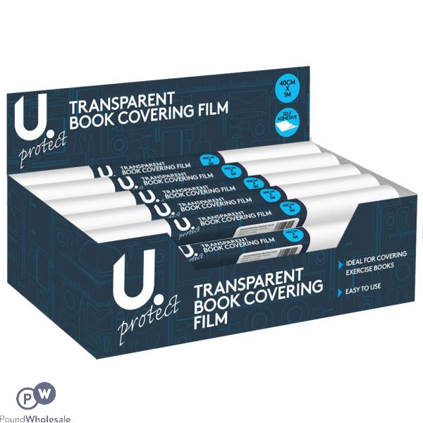 U. Self-adhesive Transparent Book Film 40cm X 1m