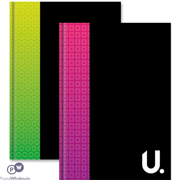 U. A6 Bright Colour Hardback Notebook 2 Pack 