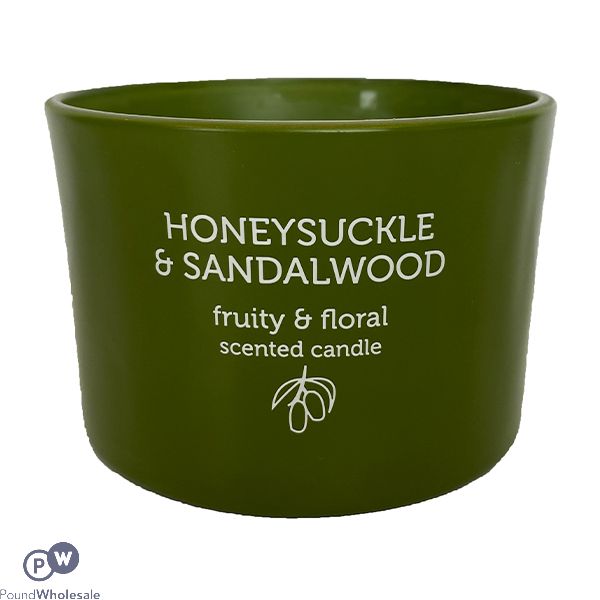 PAN AROMA HONEYSUCKLE & SANDALWOOD COLOURED JAR CANDLE 85G