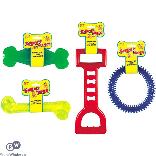 Pets Play Chewy PVC Dog Toys Assorted