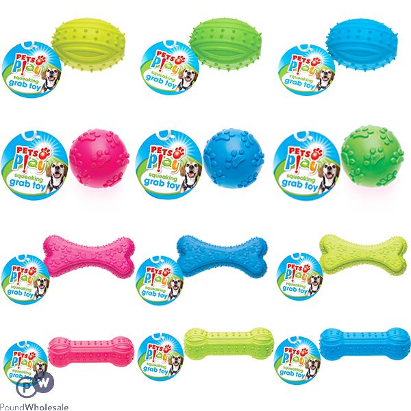 Pets Play Squeaking Grab Dog Toy Assorted