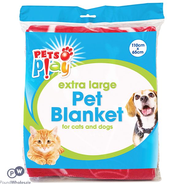 PETS PLAY PET BLANKET EXTRA LARGE 110CM X 65CM
