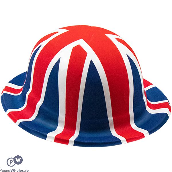 Pop Union Jack Plastic Bowler Hat