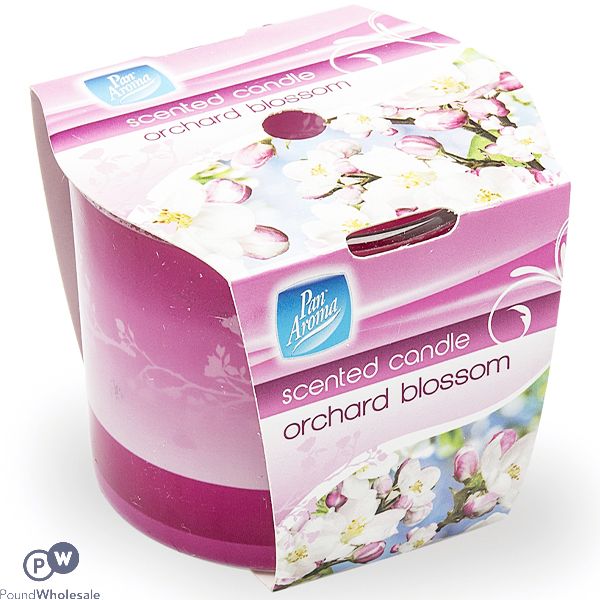 PAN AROMA SLEEVE WRAP ORCHARD BLOSSOM SCENTED CANDLE