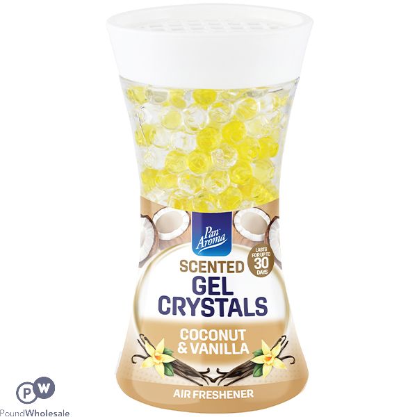 Pan Aroma Coconut & Vanilla Scented Gel Crystals Air Freshener 150g