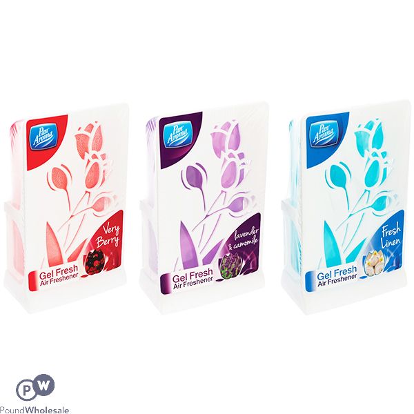 PAN AROMA GEL FRESH FLOWER AIR FRESHENER ASSORTED FRAGRANCE