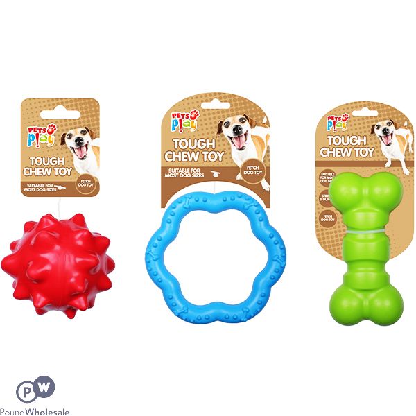 PETS PLAY TOUGH CHEW DOG TOY ASSORTED