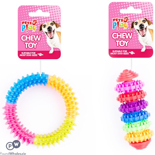 PETS PLAY MULTICOLOUR DOG CHEW TOY ASSORTED