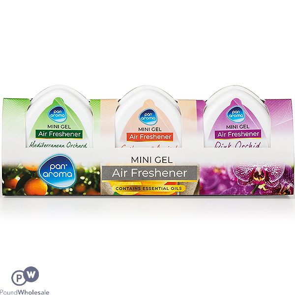 Pan Aroma Assorted Mini Gel Scented Air Freshener 3 Pack