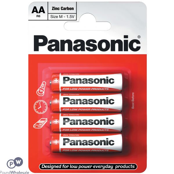 Panasonic 1.5v Zinc Carbon Aaa Batteries 4pk