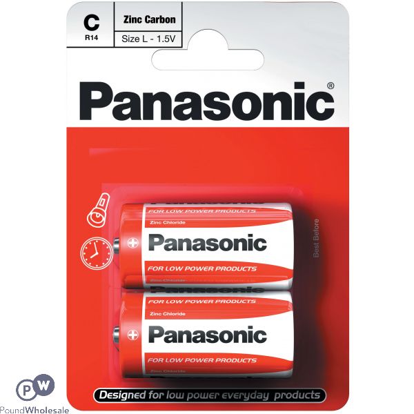 Panasonic Alkaline C Batteries 2 Pack