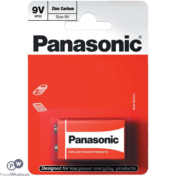 Panasonic 9v 6f22 Zinc Carbon Battery