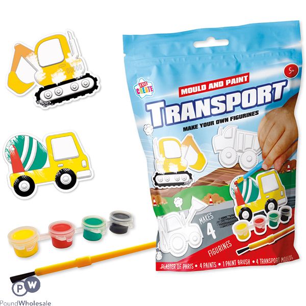 Kids Create Mould & Paint Transport Figurines