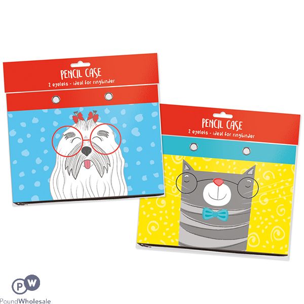 PURRFECT PETS RINGBINDER PENCIL CASE TWO ASSORTED