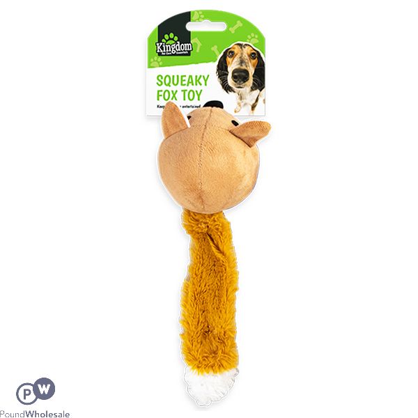 KINGDOM SQUEAKY FOX DOG TOY