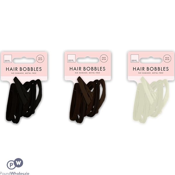 Forever Beautiful Natural Hair Bobbles 20 Pack Assorted Colours
