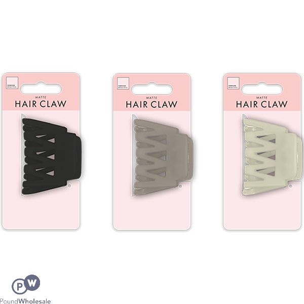Forever Beautiful Small Matte Hair Claw Clip Assorted Colours