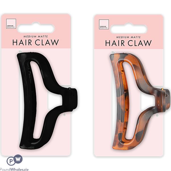 Forever Beautiful Medium Matte Hollow Hair Claw Clip Assorted Colours
