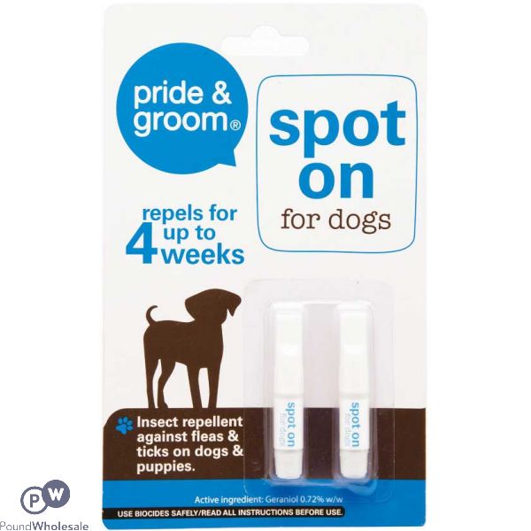 Pride & Groom Spot On For Dogs 2 Pack
