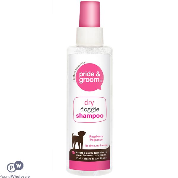 PRIDE & GROOM RASPBERRY DRY DOG SHAMPOO 200ML