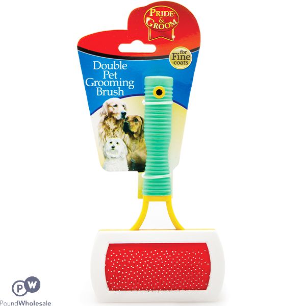 Pride & Groom Double-sided Fine Coat Pet Grooming Brush