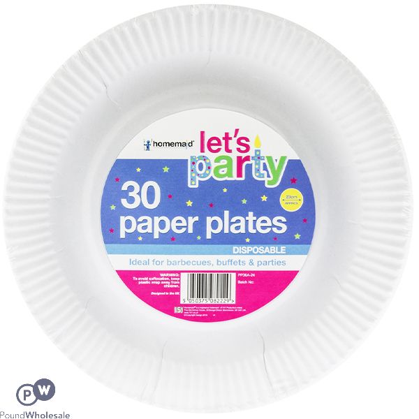 Let's Party Paper Plates 23cm 30pk