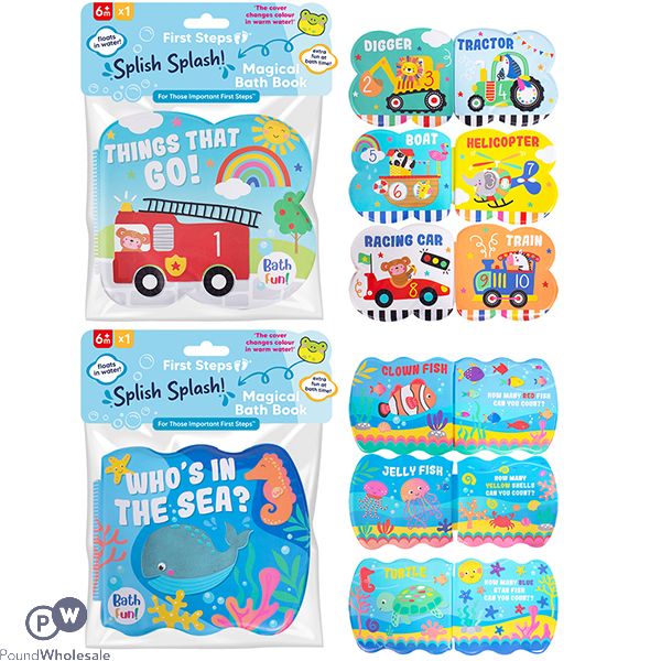 First Steps Colour-Changing Baby Bath Book Assorted Designs