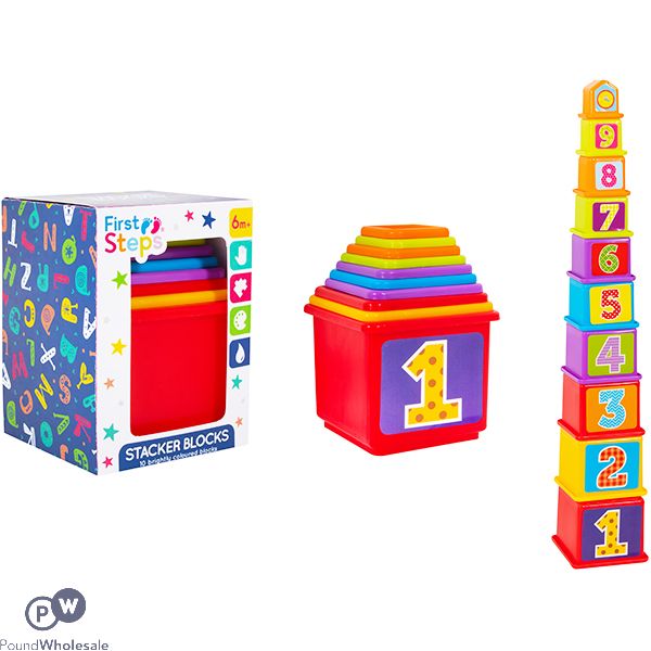 First Steps 10 Stacker Blocks Play Set