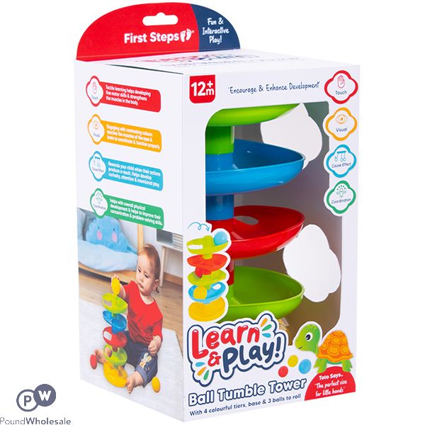 First Steps Multicoloured Ball Tumble Tower Play Set 12m+