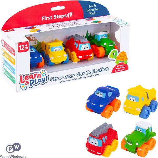 First Steps 12m+ My First Vehicles Baby Toy 4 Pack