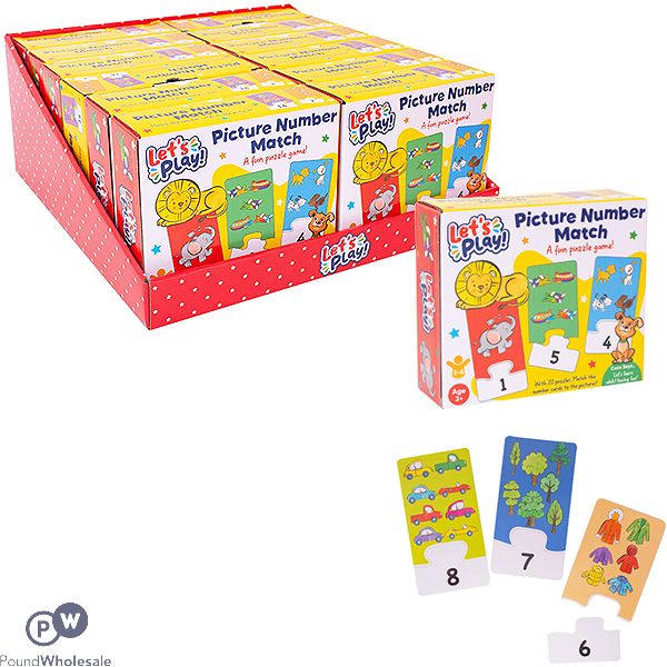 First Steps Let's Play Picture Number Match Puzzle Game Cdu