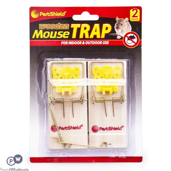 Pestshield Wooden Mouse Trap 2 Pack