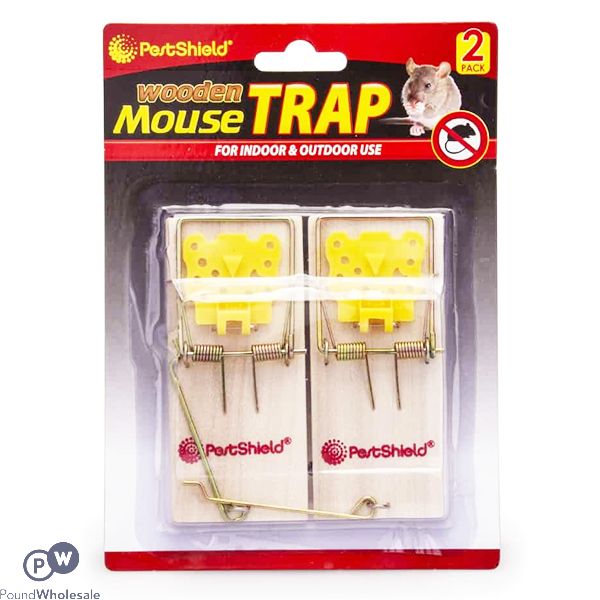 PESTSHIELD WOODEN MOUSE TRAP 2 PACK