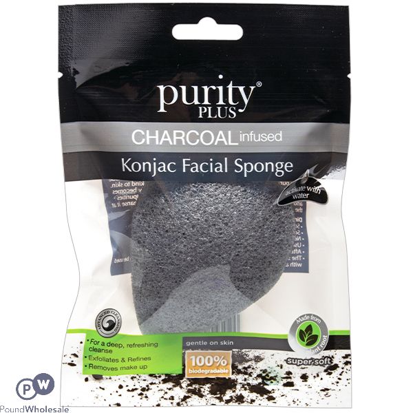 PURITY PLUS CHARCOAL INFUSED KONJAC FACIAL SPONGE