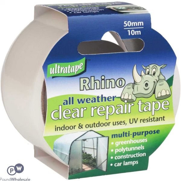 ULTRATAPE ALL WEATHER CLEAR REPAIR TAPE 50MM X 10M