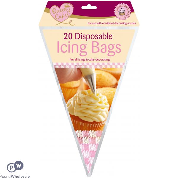 QUEEN OF CAKES DISPOSABLE ICING BAGS 20PK