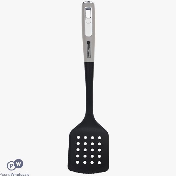 Royalford Black Nylon Slotted Spatula 35.7cm