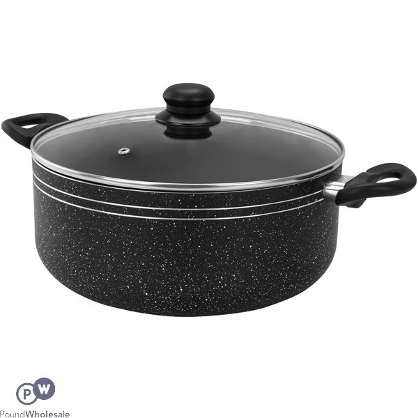 Royalford Non-stick Tempered Glass Aluminium Casserole Dish 26cm