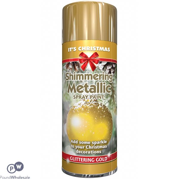 Christmas Shimmering Metallic Spray Paint Gold 200ml