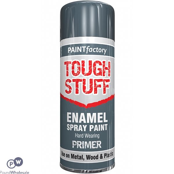 Paint Factory Tough Stuff Enamel Spray Paint Grey Primer 400ml