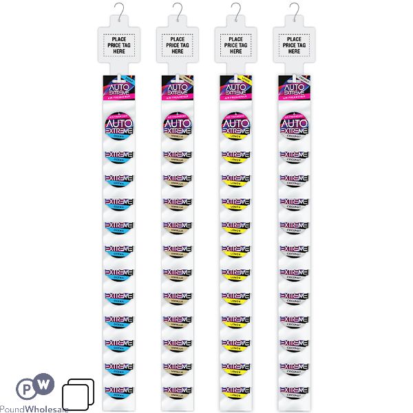 Auto Extreme Car Air Freshener Assorted Fragrances Clip Strip