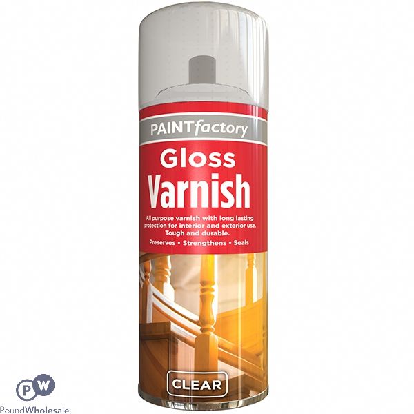 Paint Factory Household Clear Gloss Spray Varnish 250ml